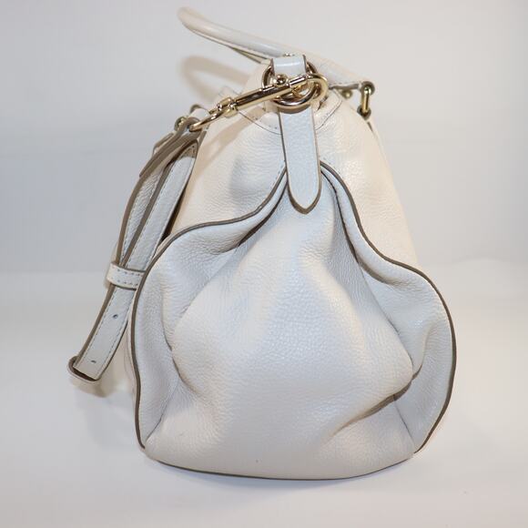 Coach Cream Pebbled Leather Satchel - Picture 3 of 11